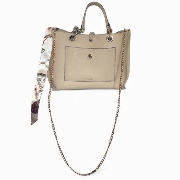 Henri Bendel Tan Sand Vintage Shoulder Bag Upcycled - Picture 15 of 15